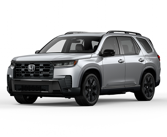 2026 Honda Pilot AWD Black Edition in Solar Silver Metallic — front three-quarter view