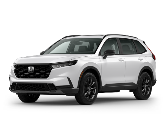 2026 Honda CR-V AWD Sport-L Hybrid in Platinum White Pearl — front three-quarter view