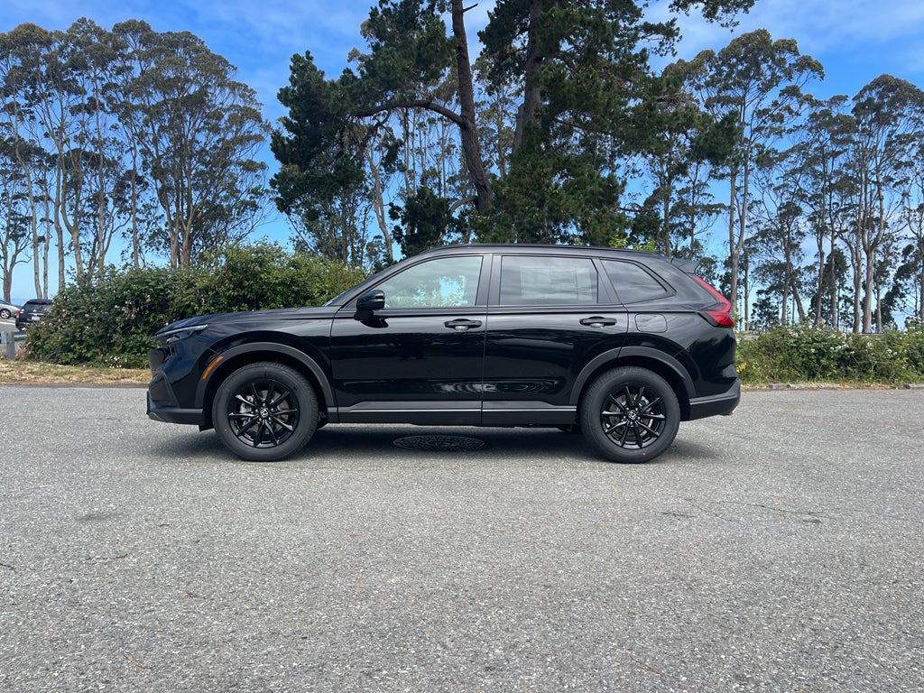 2026 Honda CR-V Hybrid Sport-L in Crystal Black Pearl — front three-quarter view