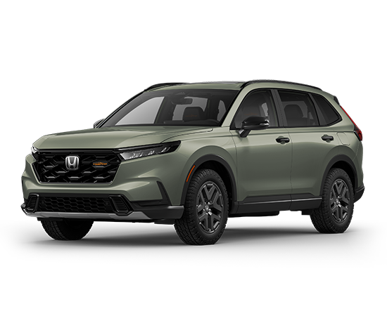 2026 Honda CR-V Hybrid TrailSport in Ash Green Metallic — front three-quarter view