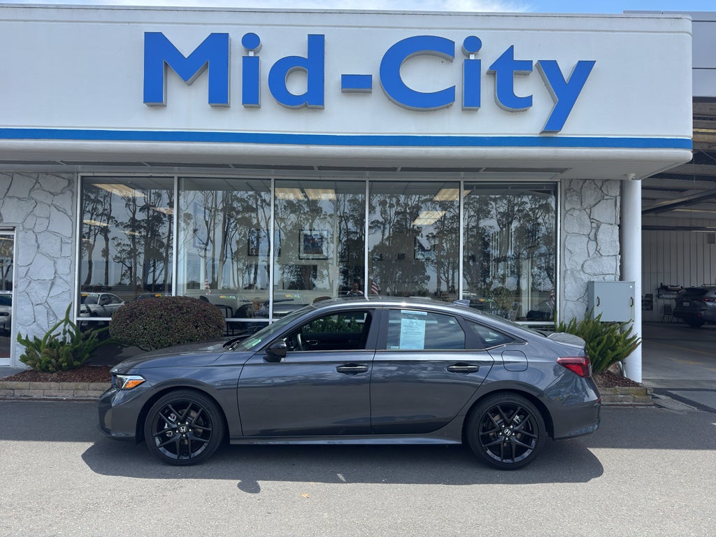 2026 Honda Civic Sport in Gray — front three-quarter view