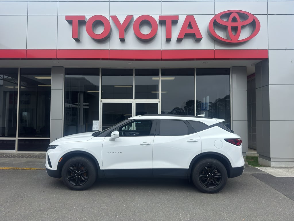 2020 Chevrolet Blazer LT in Summit White — front three-quarter view