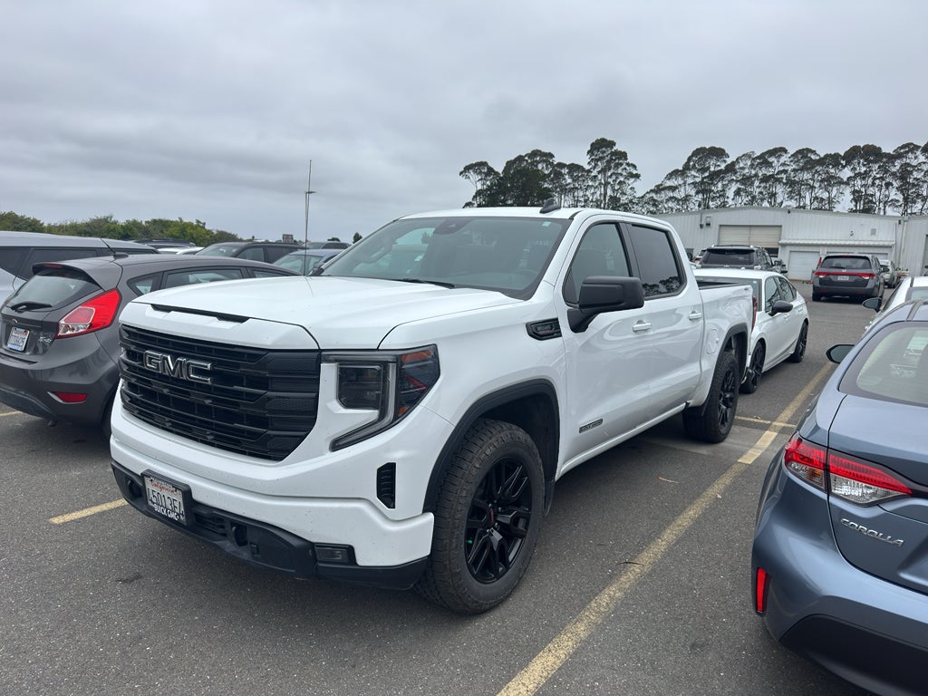 2025 GMC Sierra Elevation in Summit White — front three-quarter view