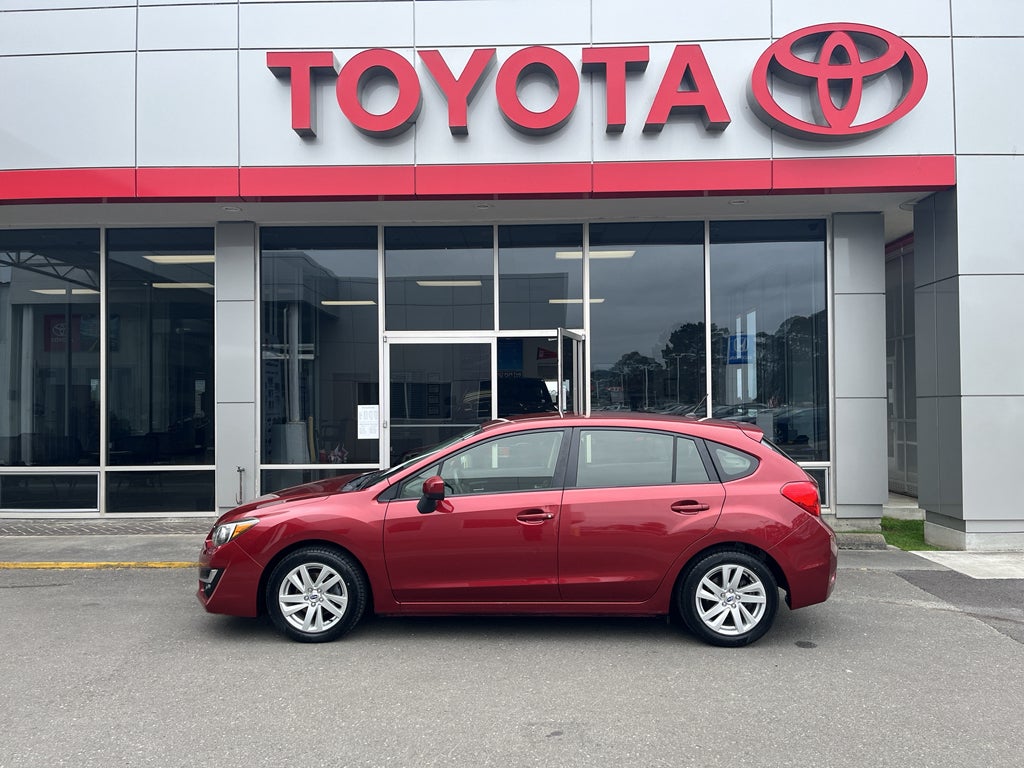 2015 Subaru Impreza 2.0i Premium in Venetian Red Pearl — front three-quarter view