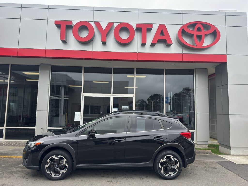 2022 Subaru Crosstrek Limited in Crystal Black Silica — front three-quarter view