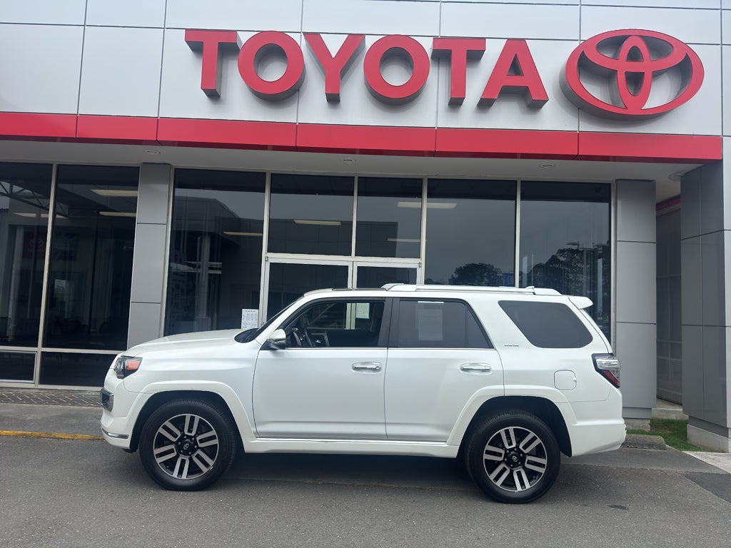 2019 Toyota 4RUNNER Limited in Blizzard Pearl — front three-quarter view